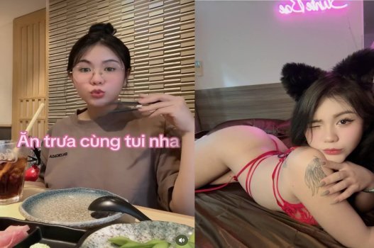 Cảnh gợi cảm của Tiktoker xinh xắn dáng chuẩn