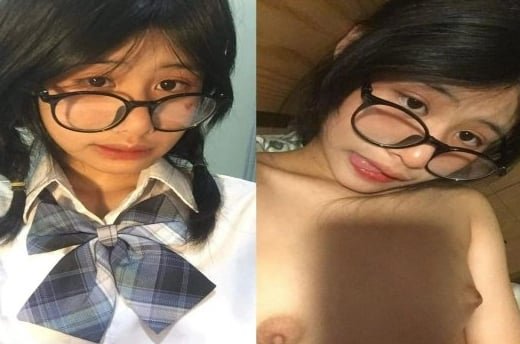 Nữ sinh lưu manh đeo kính mời bạn trai đến nhà làm 