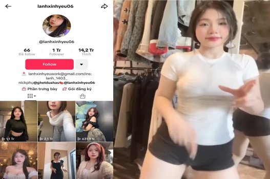 Sex tiktoker Lanhxinhyeu bị anh cu độ bi dập nát bướm